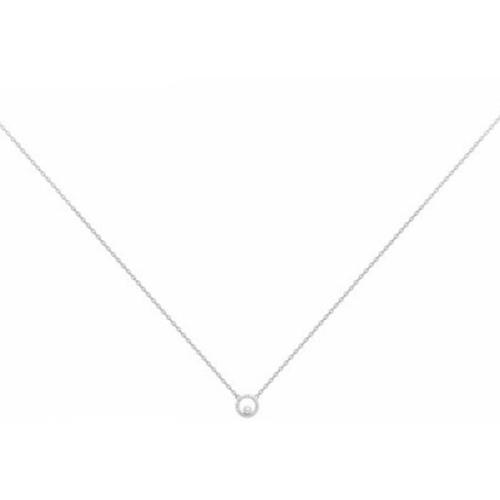 Collier en argent, perle d'eau douce et oxyde de zirconium