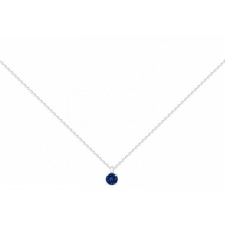 Collier en argent et spinelle bleue