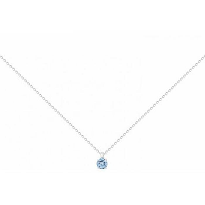 Collier en argent et spinelle bleue