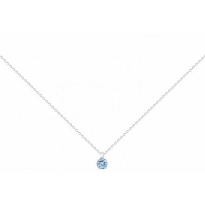 Collier en argent et spinelle bleue