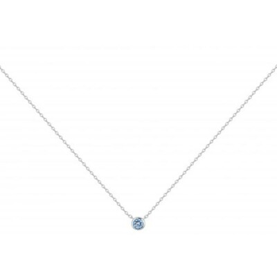 Collier en argent et spinelle bleue