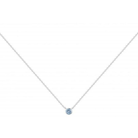 Collier en argent et spinelle bleue