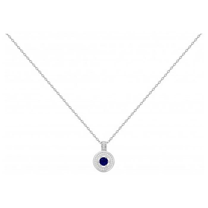 Collier en argent, spinelle bleue et oxyde de zirconium