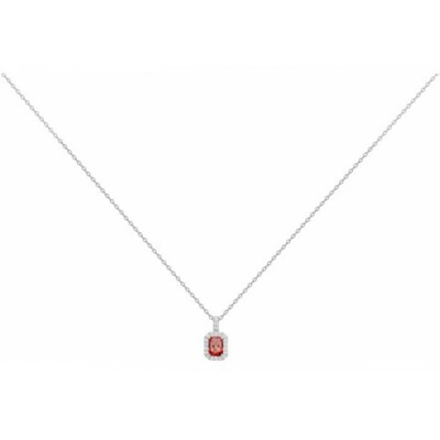 Collier en argent, spinelle rouge et oxyde de zirconium