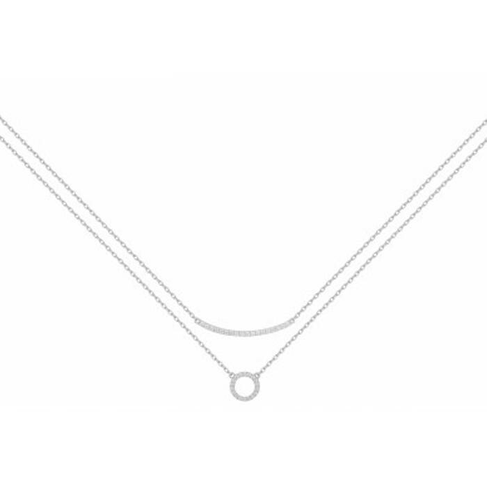 Collier en argent et oxyde de zirconium