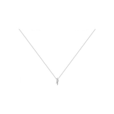 Collier mono-motif en argent et oxydes de zirconium