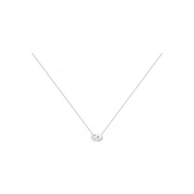 Collier mono-motif en argent et oxydes de zirconium