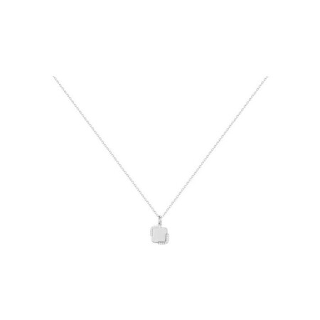 Collier mono-motif en argent et oxydes de zirconium