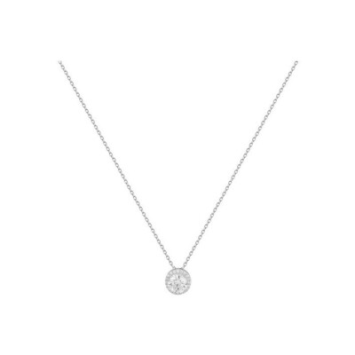 Collier mono-motif en argent et oxydes de zirconium