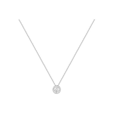 Collier mono-motif en argent et oxydes de zirconium