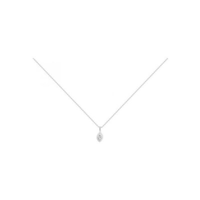 Collier mono-motif en argent et oxydes de zirconium