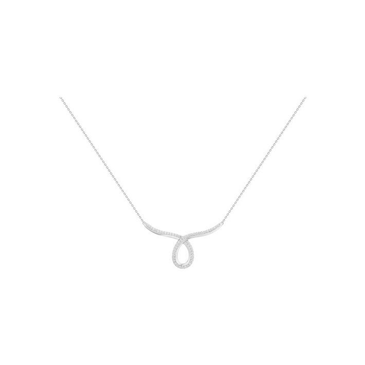 Collier semi-rigide en argent et oxydes de zirconium