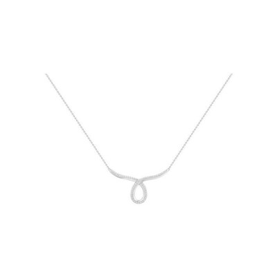 Collier semi-rigide en argent et oxydes de zirconium