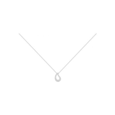 Collier mono-motif en argent et oxydes de zirconium