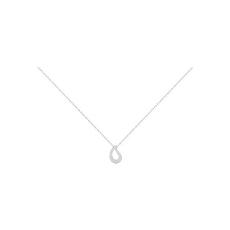 Collier mono-motif en argent et oxydes de zirconium