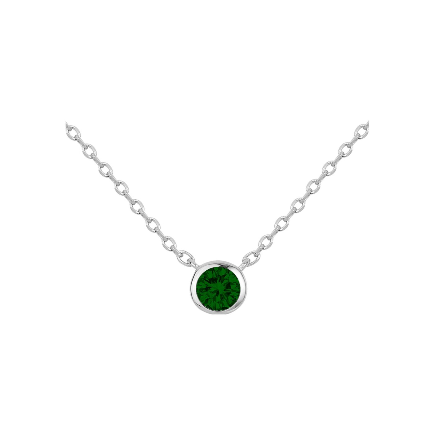 Collier en argent et oxydes de zirconium