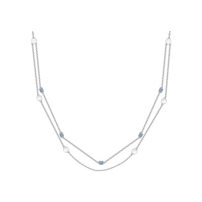 Collier en argent et pierres de couleurs