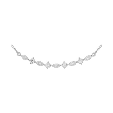 Collier en argent et oxydes de zirconium