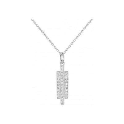 Collier en argent et oxydes de zirconium