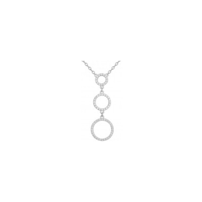 Collier en argent et oxydes de zirconium