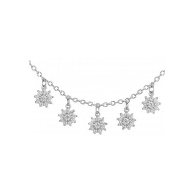 Collier en argent et oxydes de zirconium