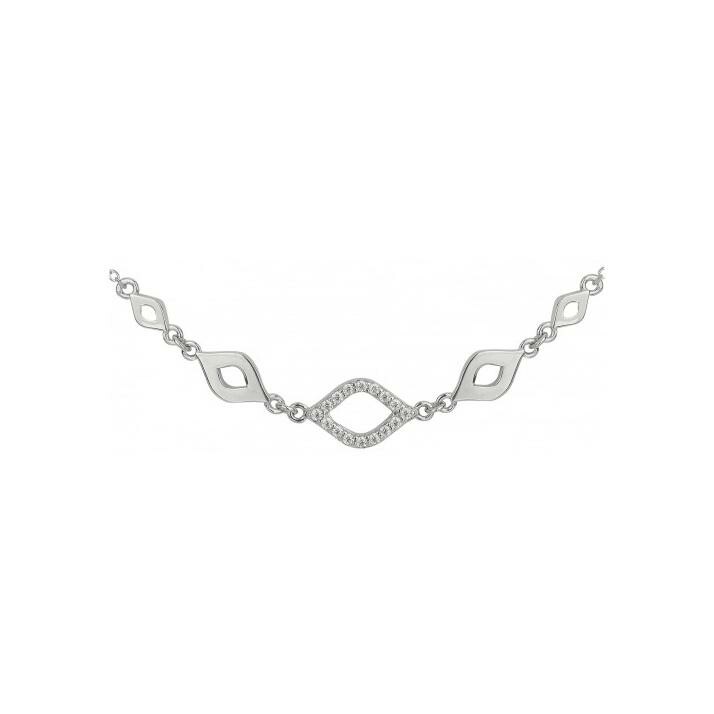 Collier en argent et oxydes de zirconium