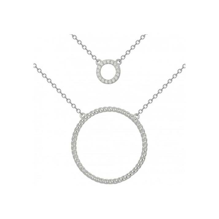 Collier en argent et oxydes de zirconium