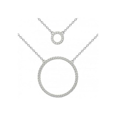 Collier en argent et oxydes de zirconium