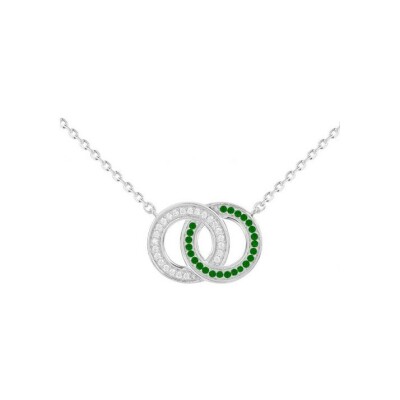 Collier en argent et oxydes de zirconium