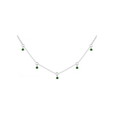 Collier en argent et oxydes de zirconium