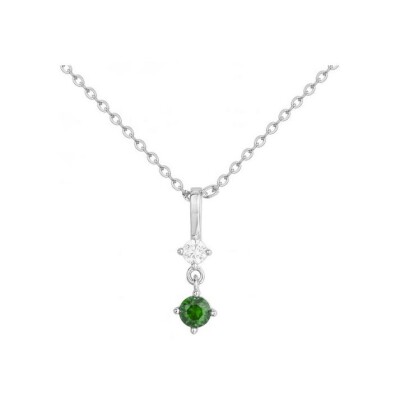 Collier en argent et oxydes de zirconium