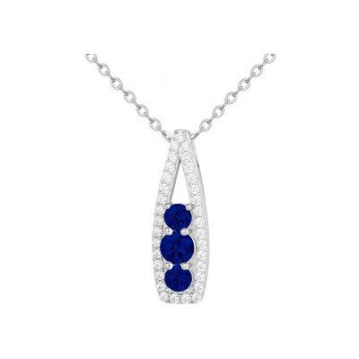 Collier en argent et oxydes de zirconium