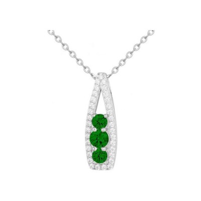 Collier en argent et oxydes de zirconium