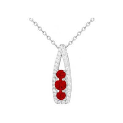 Collier en argent et oxydes de zirconium