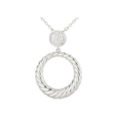 Collier en argent et oxydes de zirconium