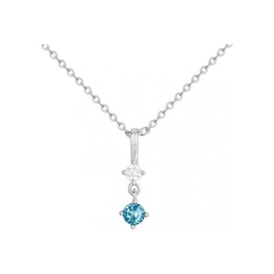 Collier en argent et oxyde de zirconium