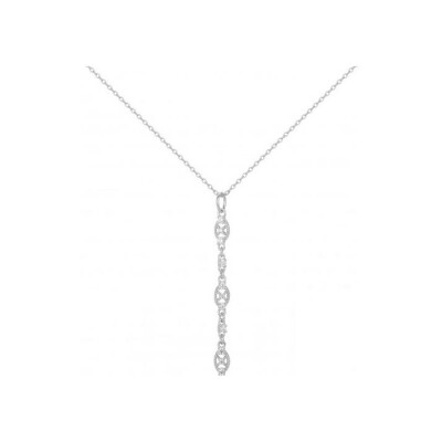 Collier en argent et oxyde de zirconium - 42+3cm