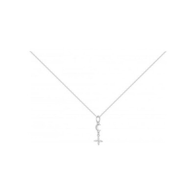 Collier en argent et oxyde de zirconium - 42+3cm