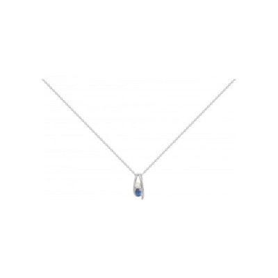 Collier en argent, perle de culture d'eau douce et oxyde de zirconium - 42+3cm