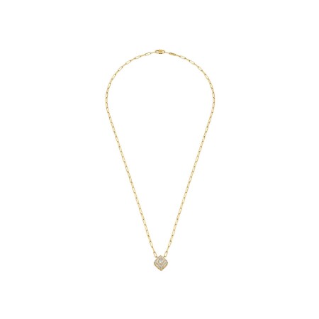 Collier dinh van Le Cube Diamant XL pavé en or jaune et diamants