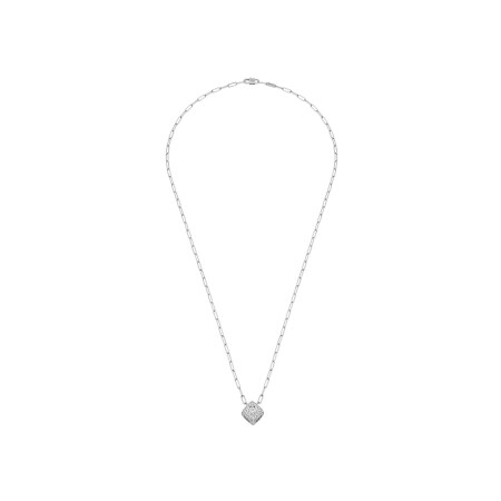 dinh van Le Cube Diamant XL paved necklace, white gold, diamonds