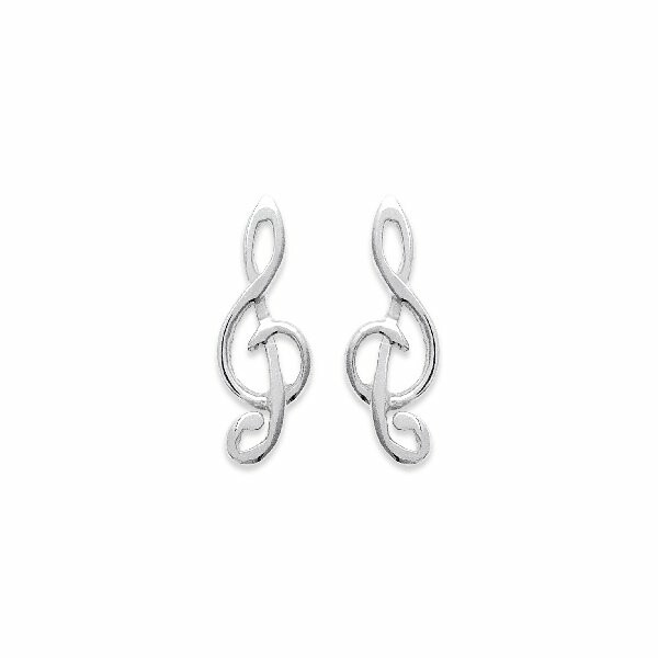 Boucles d'oreilles en argent rhodié