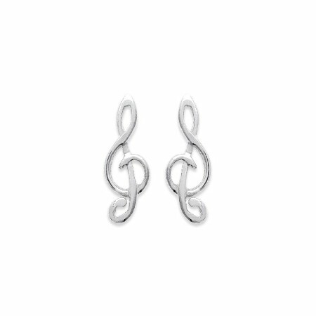 Boucles d'oreilles en argent rhodié