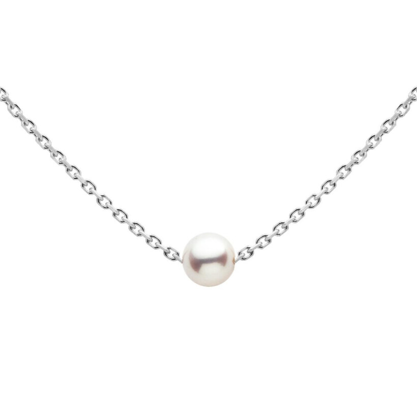 Collier chaîne RedLine Sensuelle Akoya avec perle d'Akoya, or blanc