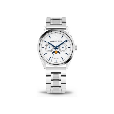 Montre Maison du Temps MTOmicron MoonPhase Blanc Acier