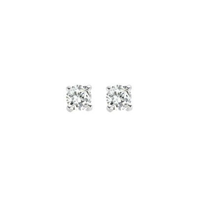 Clous d'oreilles Blush en or jaune et zircon
