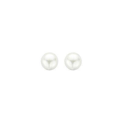 Clous d'oreilles Blush en or jaune et perle d'eau douce