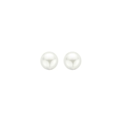 Clous d'oreilles Blush en or jaune et perle d'eau douce