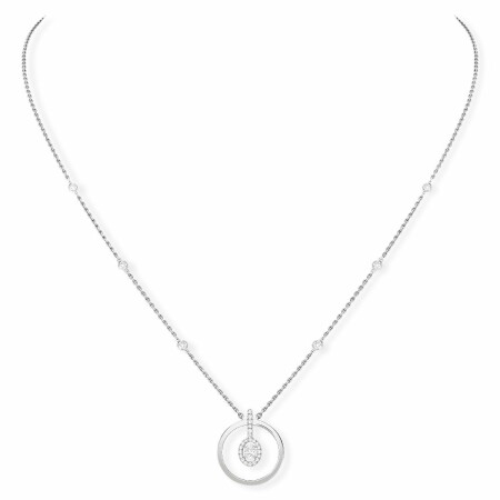 Collier Messika Glam'Azone Graphic en or blanc et diamants