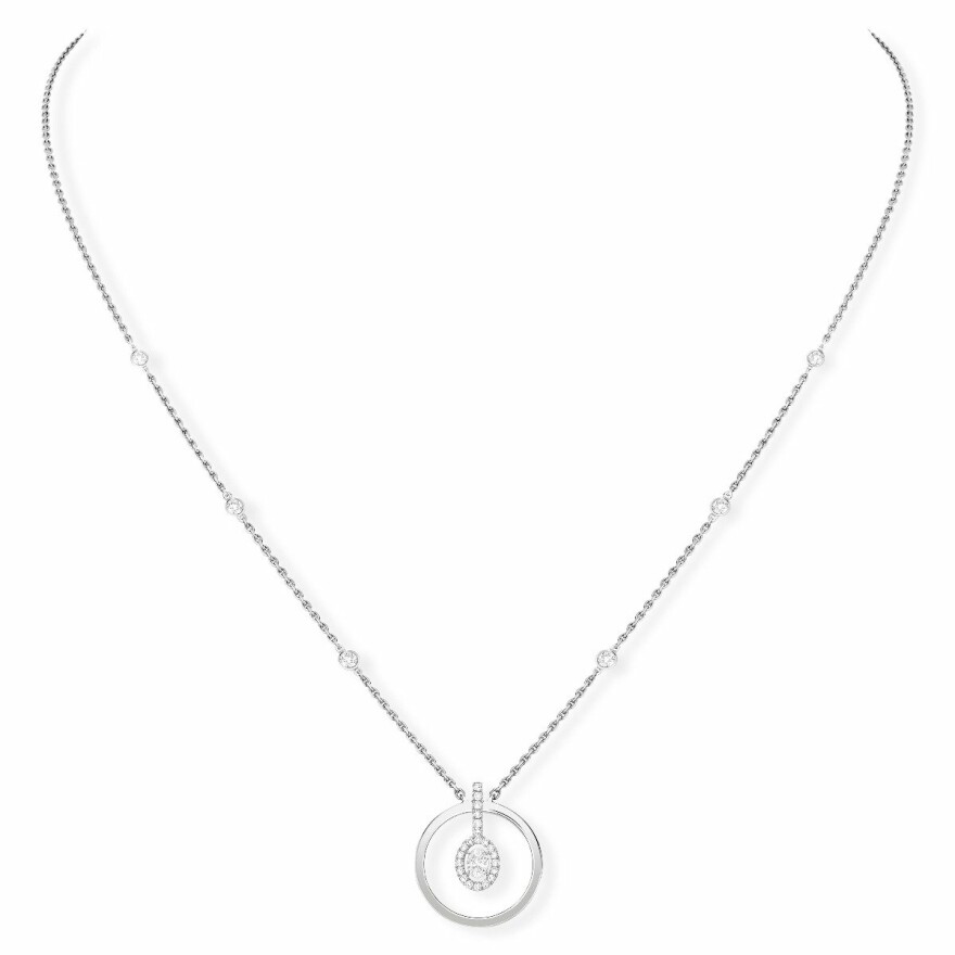 Collier Messika Glam'Azone Graphic en or blanc et diamants